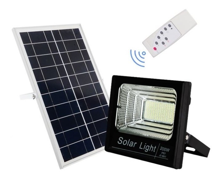 Refletor Solar 200W Com Controle - Alectron Serviços de Iluminação em São  Paulo